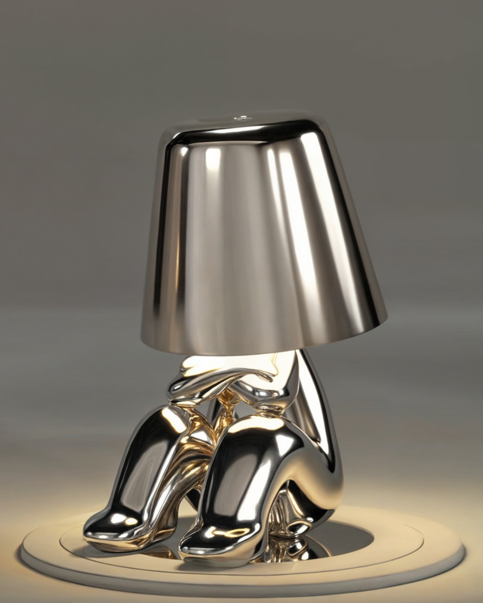 Golden USB rechargeable table lamp with dimmer function 1800mAh NALANI