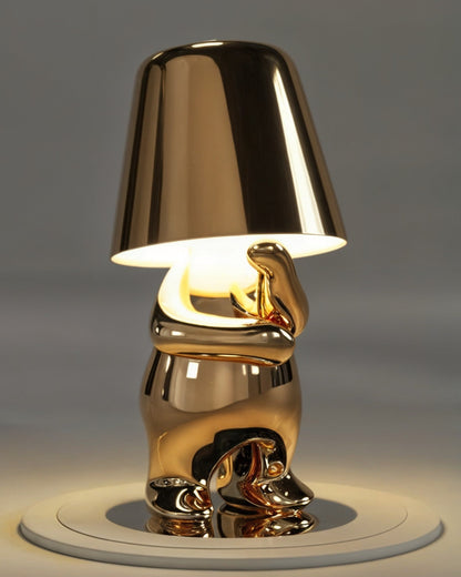 Golden USB rechargeable table lamp with dimmer function 1800mAh NALANI