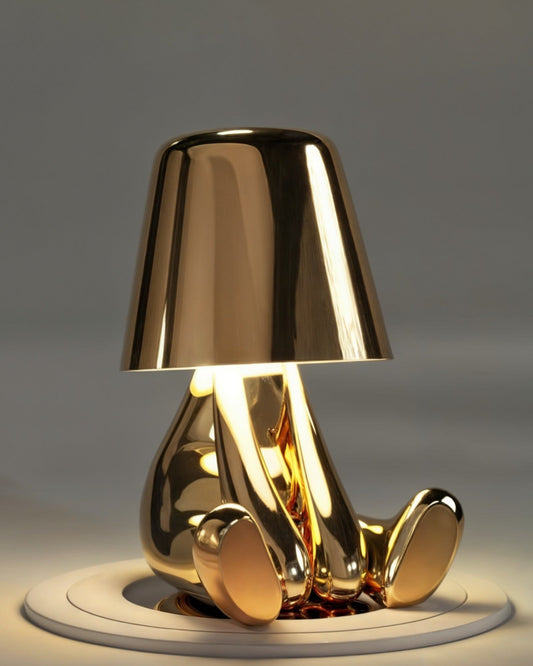 Golden USB rechargeable table lamp with dimmer function 1800mAh NALANI