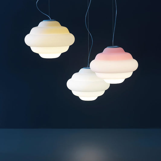 Gradient Cloudy Pendant Lamp Frosted Glass Soft Light NALANI