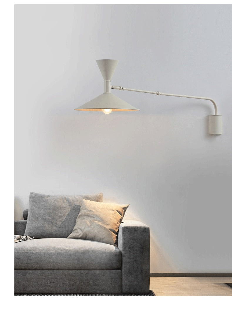Indoor Swing Arm Wall Lamp For Bedroom And Living Room NALANI