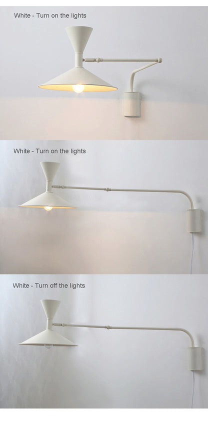 Indoor Swing Arm Wall Lamp For Bedroom And Living Room NALANI