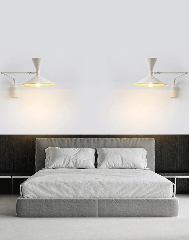 Indoor Swing Arm Wall Lamp For Bedroom And Living Room NALANI