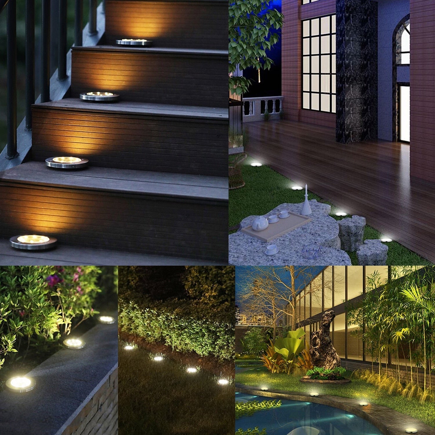 LED Solar Garden Lamps Deluxe IP65 Waterproof Automatic On/Off NALANI