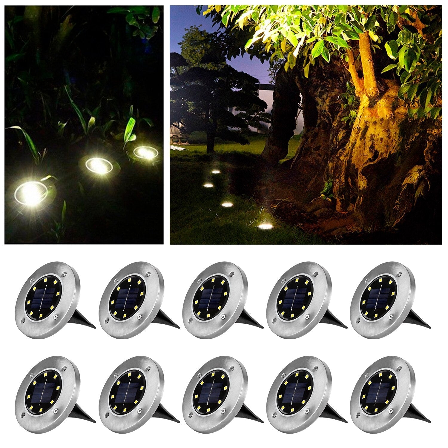 LED Solar Garden Lamps Deluxe IP65 Waterproof Automatic On/Off NALANI