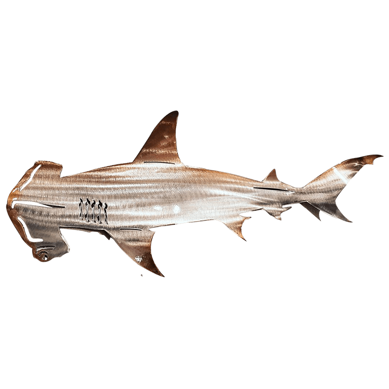 Metal Shark Wall Art Decor Ocean Themed Elegant Sculpture NALANI