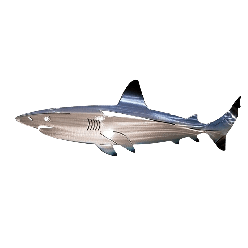 Metal Shark Wall Art Decor Ocean Themed Elegant Sculpture NALANI