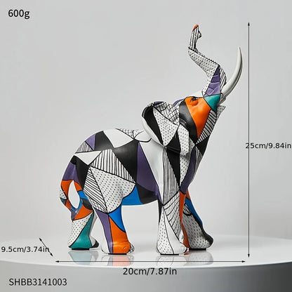 Modern Elephant Art Nordic Decor for Elegant Home Interiors Large - 25 cm high NALANI