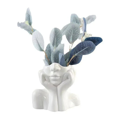 Modern Female Head Vase for Contemporary Home Decor Statement Piece NALANI