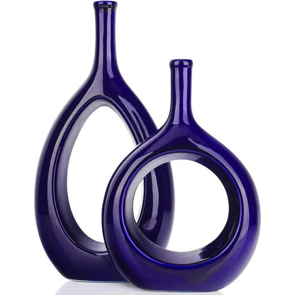 Modern Hollow Ellipse Vase for Stylish Home Decor and Flower Display Type B NALANI
