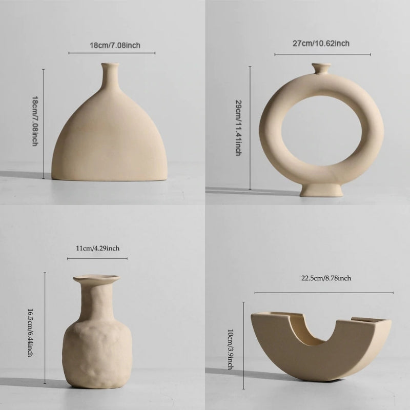 Modern Minimalist Ceramic Vases and Candle Holders for Stylish Decor NALANI