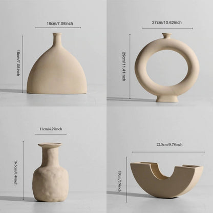 Modern Minimalist Ceramic Vases and Candle Holders for Stylish Decor NALANI