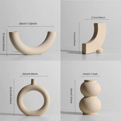 Modern Minimalist Ceramic Vases and Candle Holders for Stylish Decor NALANI