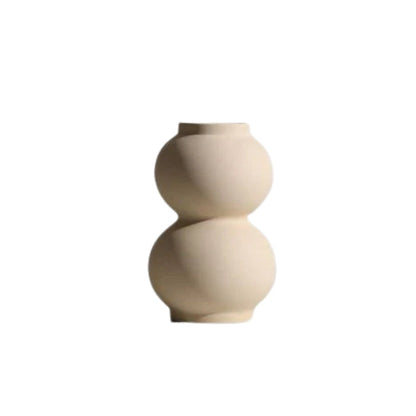 Modern Minimalist Ceramic Vases and Candle Holders for Stylish Decor Double vase NALANI