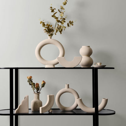 Modern Minimalist Ceramic Vases and Candle Holders for Stylish Decor NALANI