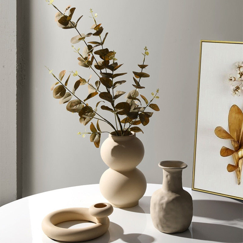 Modern Minimalist Ceramic Vases and Candle Holders for Stylish Decor NALANI
