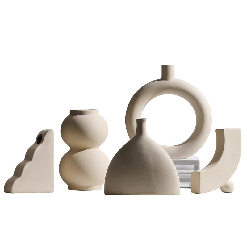 Modern Minimalist Ceramic Vases and Candle Holders for Stylish Decor NALANI
