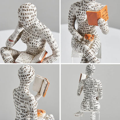 Modern Reading Egyptian Mummy Figurine for Unique Home Decor NALANI
