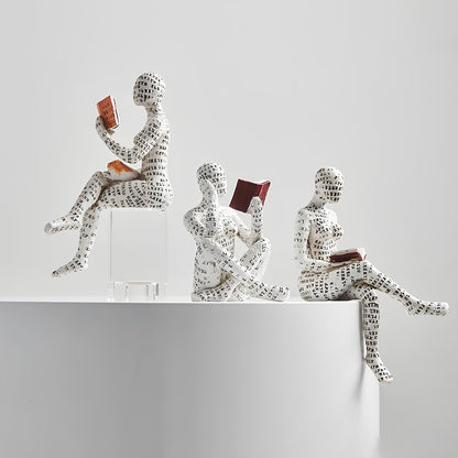 Modern Reading Egyptian Mummy Figurine for Unique Home Decor NALANI