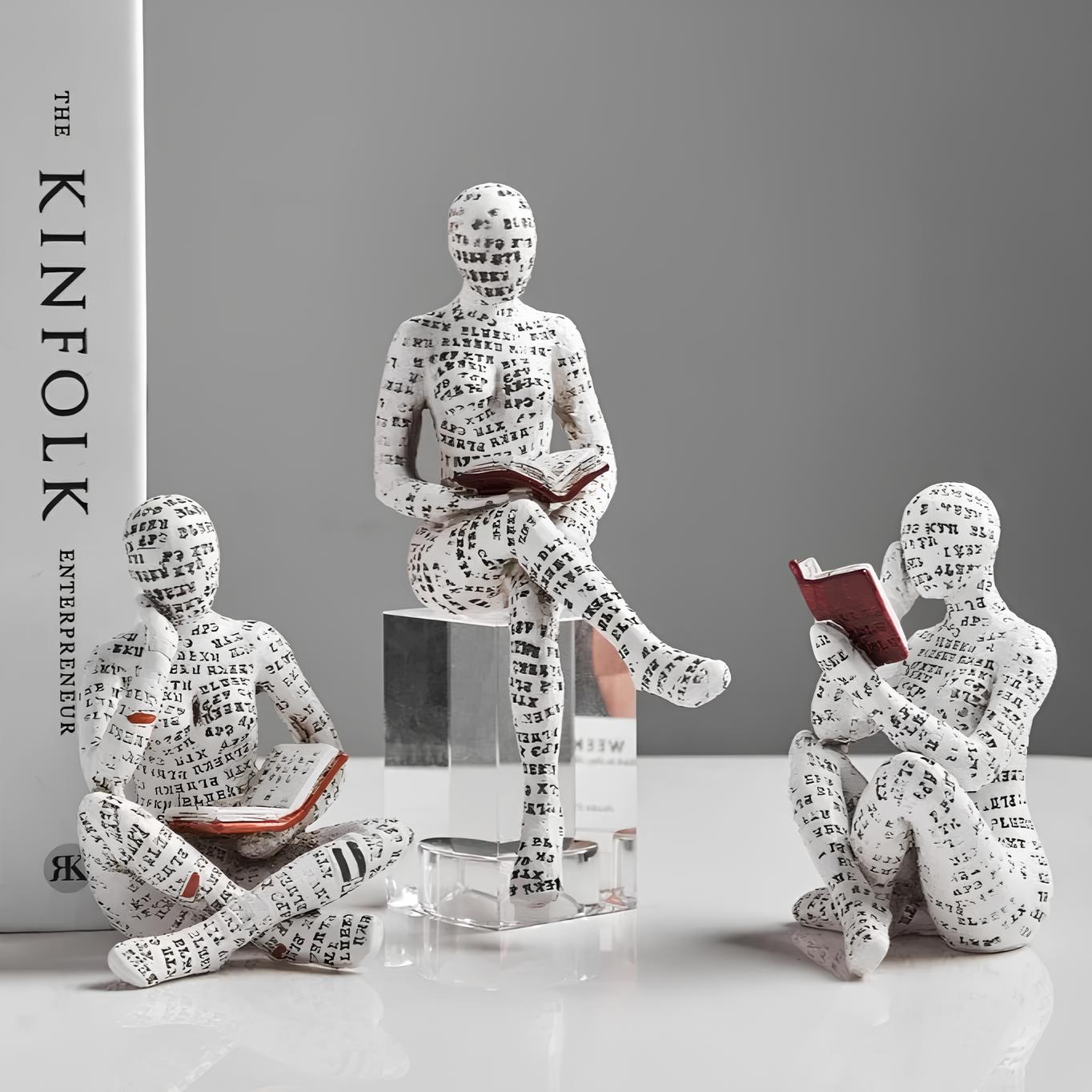 Modern Reading Egyptian Mummy Figurine for Unique Home Decor NALANI