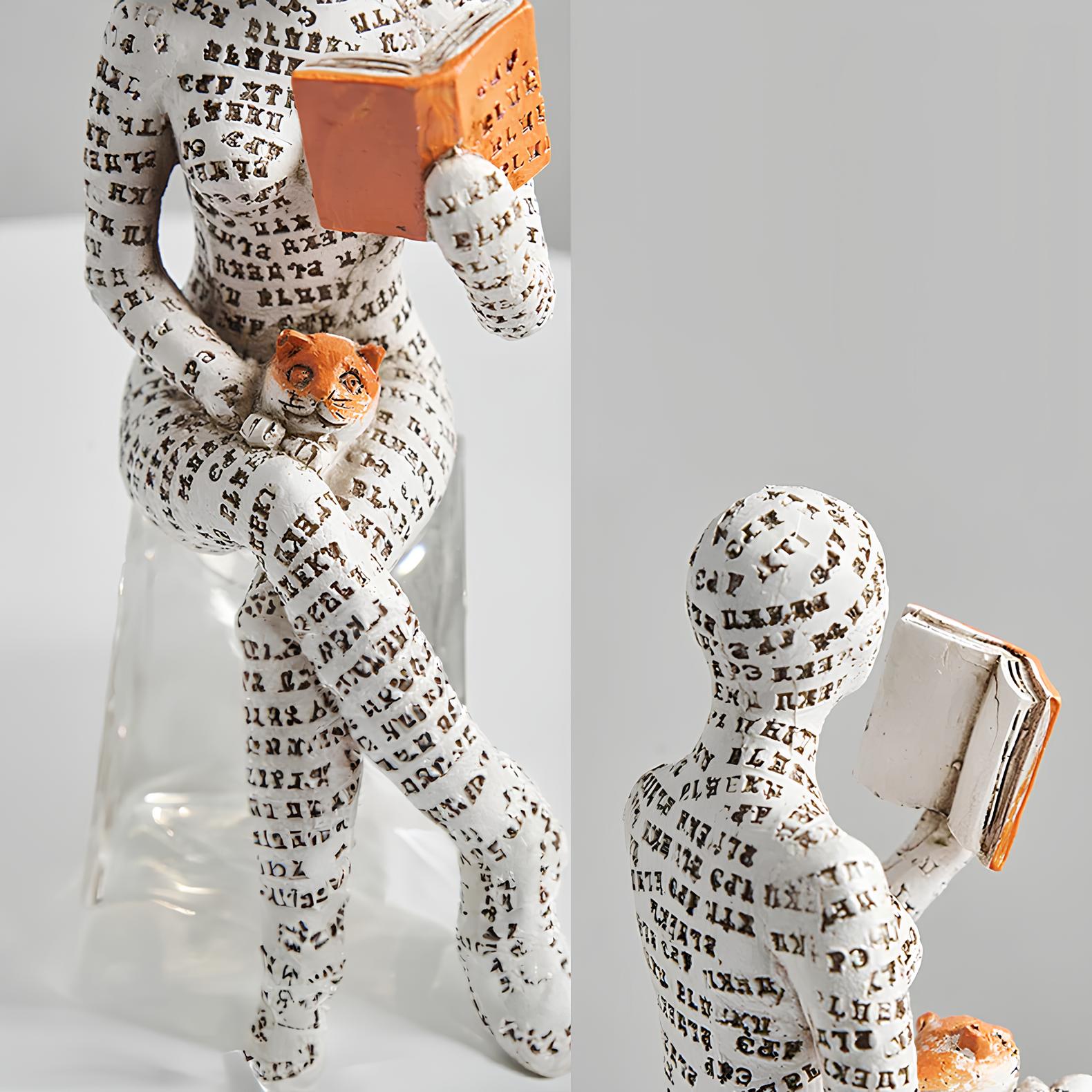 Modern Reading Egyptian Mummy Figurine for Unique Home Decor NALANI