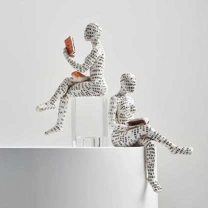 Modern Reading Egyptian Mummy Figurine for Unique Home Decor NALANI