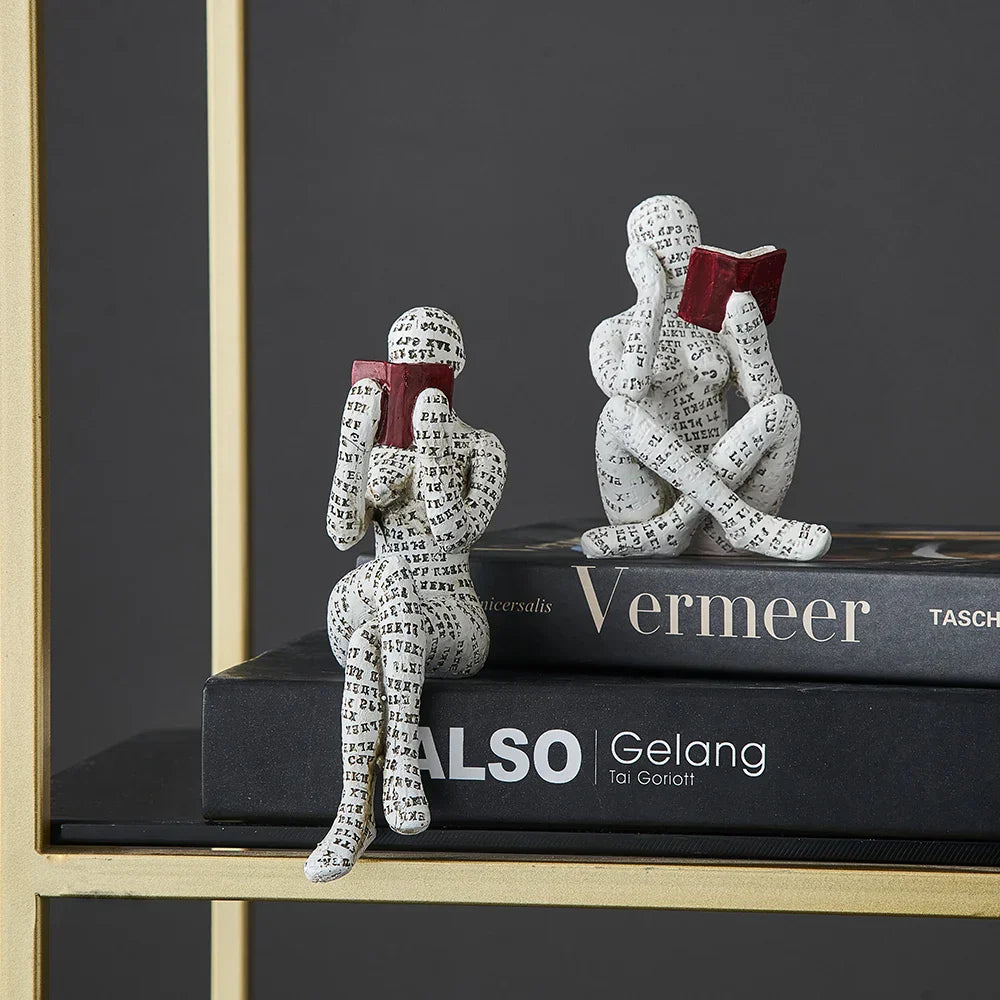 Modern Reading Egyptian Mummy Figurine for Unique Home Decor NALANI