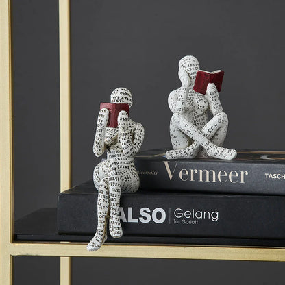 Modern Reading Egyptian Mummy Figurine for Unique Home Decor NALANI