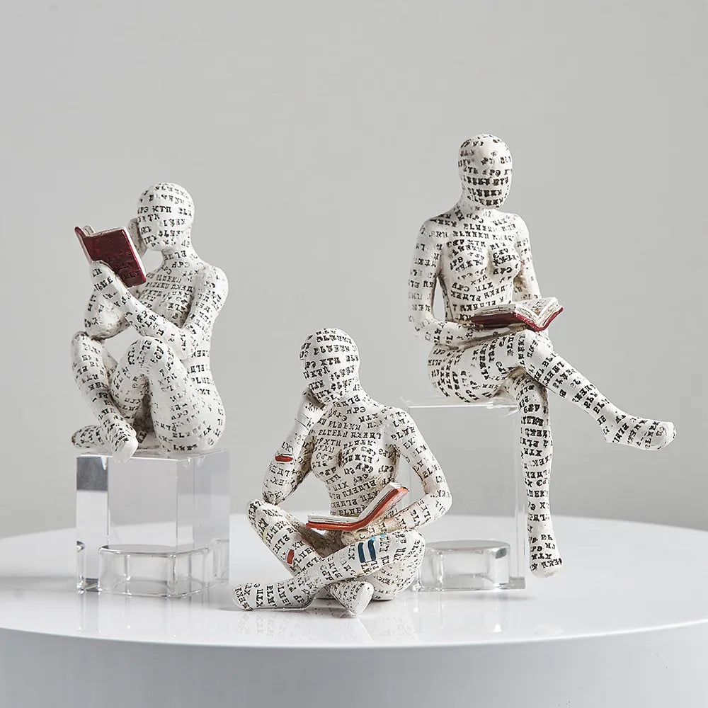 Modern Reading Egyptian Mummy Figurine for Unique Home Decor NALANI