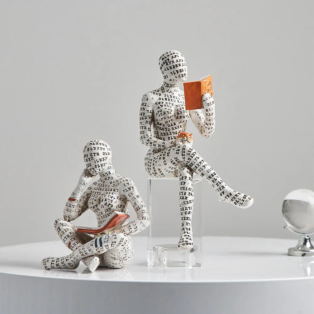 Modern Reading Egyptian Mummy Figurine for Unique Home Decor NALANI