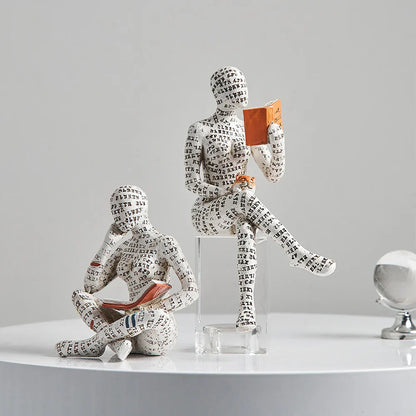 Modern Reading Egyptian Mummy Figurine for Unique Home Decor NALANI