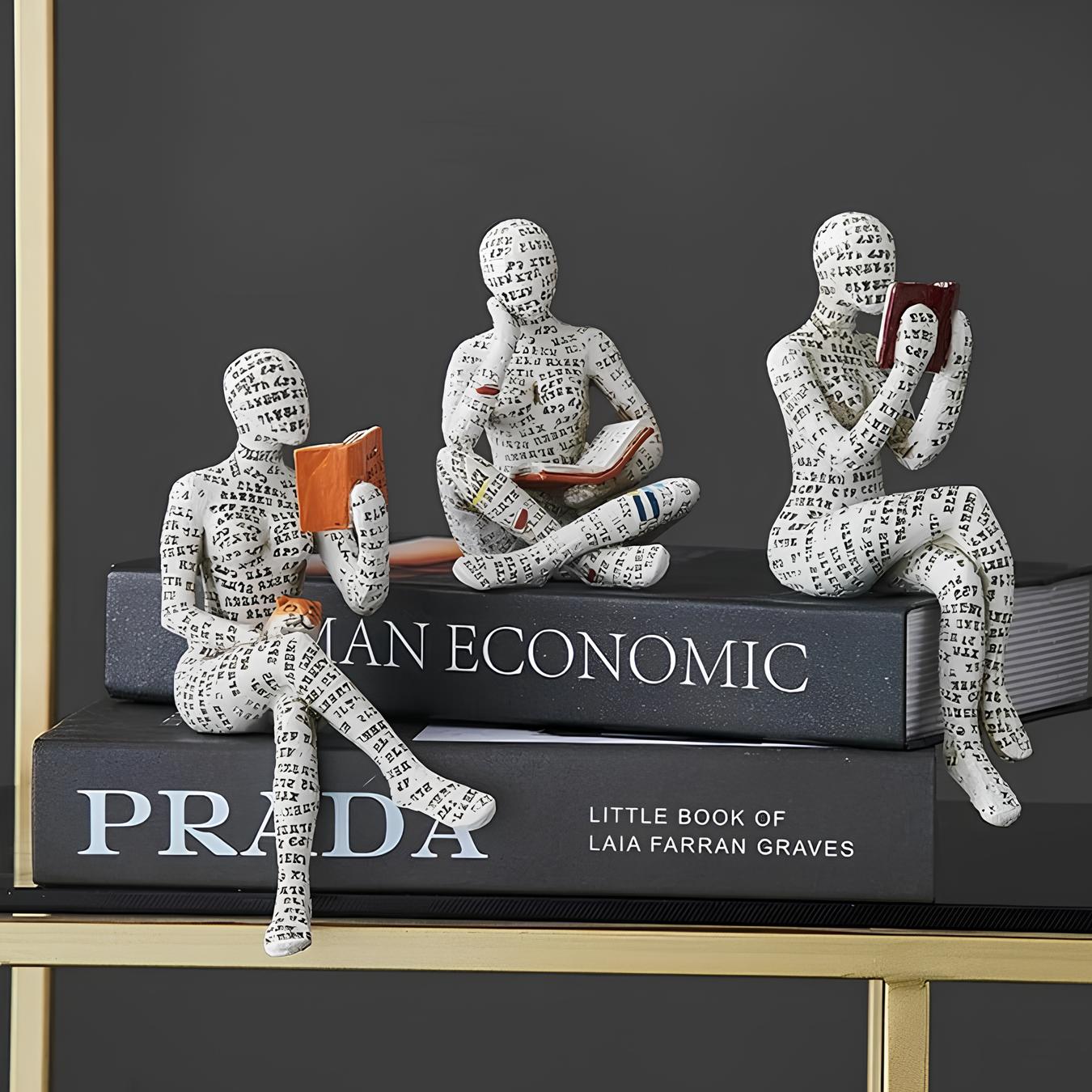 Modern Reading Egyptian Mummy Figurine for Unique Home Decor NALANI
