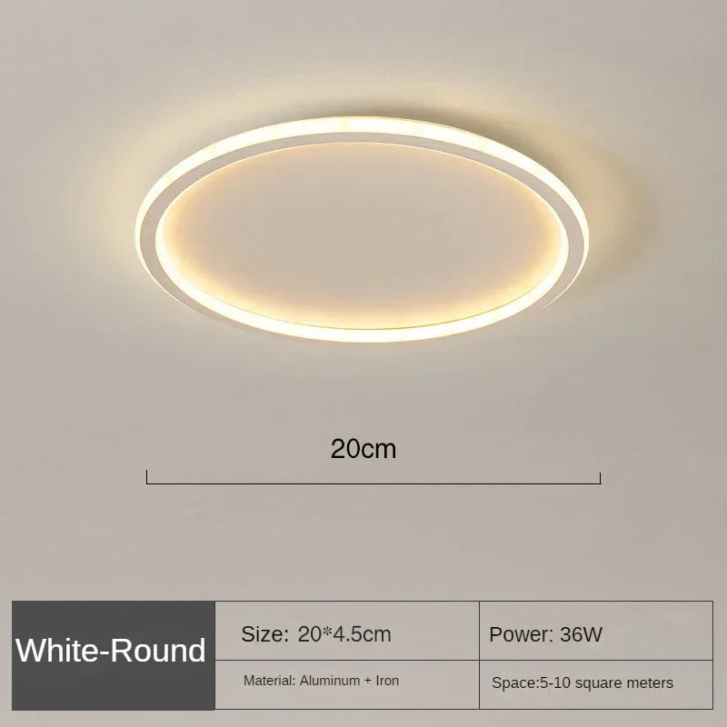 Modern Scandinavian LED Ceiling Light Dimmable for Home Decor 20cm Weiß NaLani