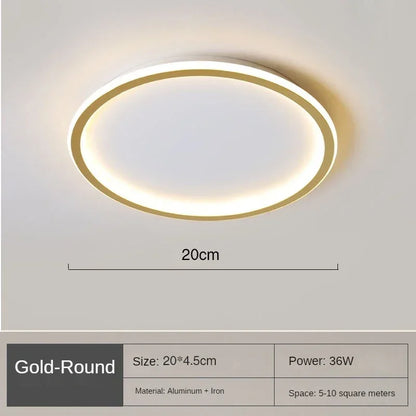 Modern Scandinavian LED Ceiling Light Dimmable for Home Decor 20cm Gold NaLani