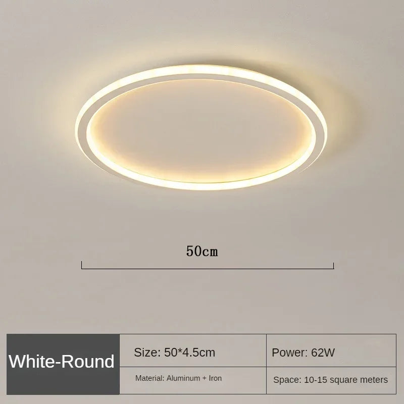 Modern Scandinavian LED Ceiling Light Dimmable for Home Decor 50cm Weiß NaLani
