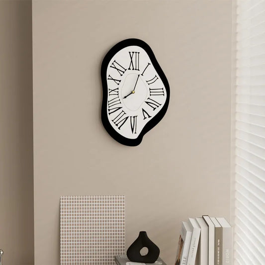 Modern Surrealist Wall Clock with Roman Numerals for Unique Decor NALANI