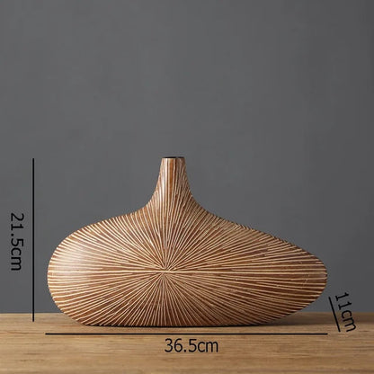 Modern Wooden Vase for Stylish Home Décor and Flower Display Light wood Small NALANI