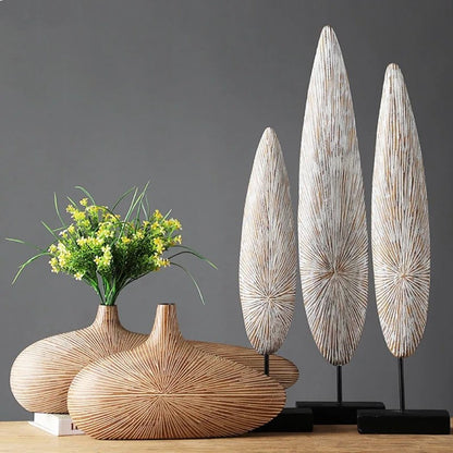 Modern Wooden Vase for Stylish Home Décor and Flower Display NALANI