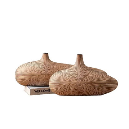 Modern Wooden Vase for Stylish Home Décor and Flower Display NALANI