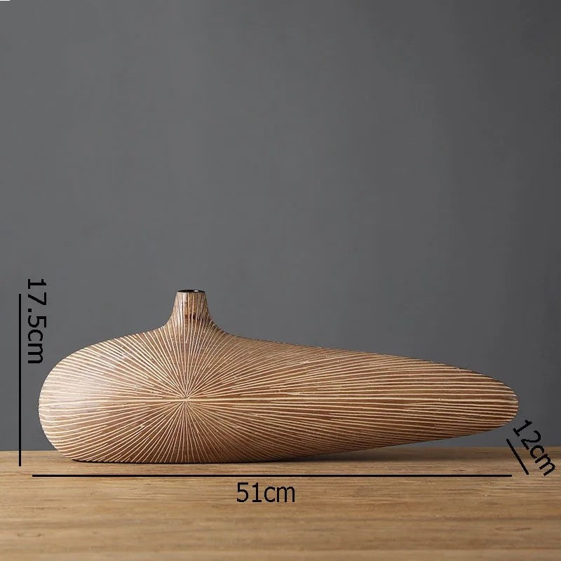 Modern Wooden Vase for Stylish Home Décor and Flower Display Light wood Big NALANI