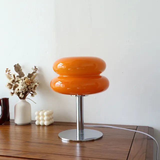 Navetti | Macaron Glass Table Lamp for Cozy Home Decor Orange NALANI
