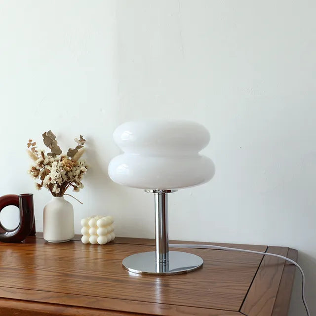 Navetti | Macaron Glass Table Lamp for Cozy Home Decor White NALANI