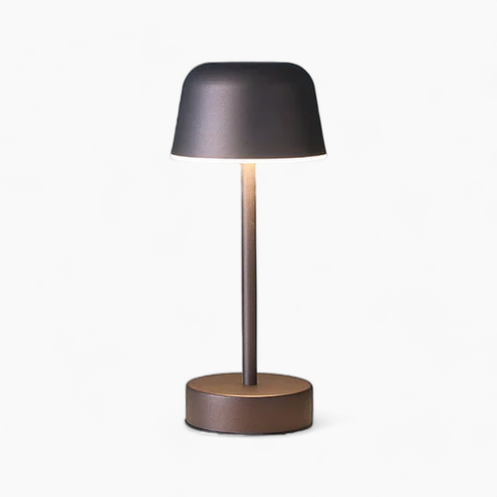 Navetti | Portable Cordless Rechargeable Iron Table Lamp - Dimmable Light Coffee NALANI