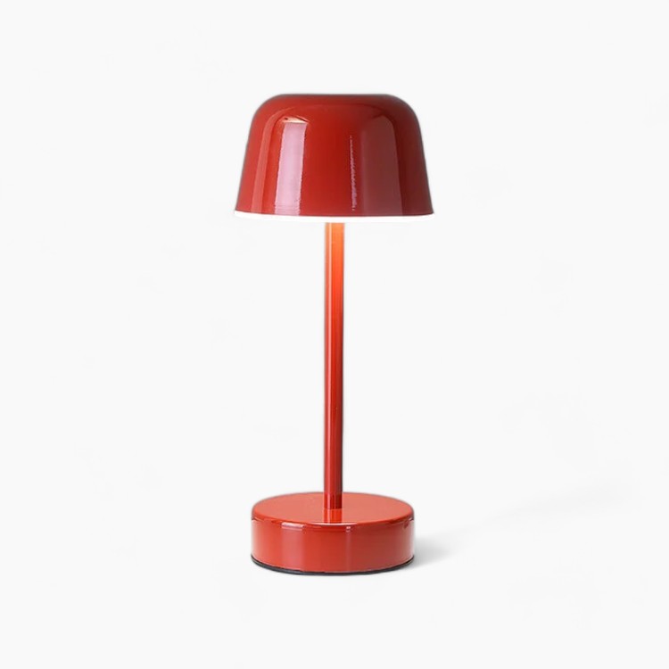 Navetti | Portable Cordless Rechargeable Iron Table Lamp - Dimmable Light Red NALANI