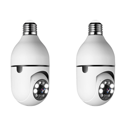Smart Lightbulb Security Camera For Home Surveillance HD White 2 PCS NALANI