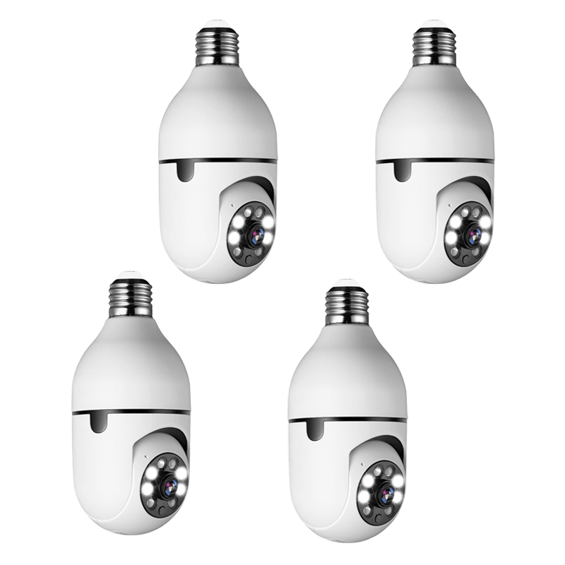 Smart Lightbulb Security Camera For Home Surveillance HD White 4 PCS NALANI