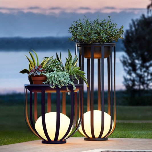 Solar Flower Stand Light - Elegant Solar-Powered Outdoor Lighting, Weatherproof Garden Decor 12" x 12" (30.5 cm x 30.5 cm) NALANI