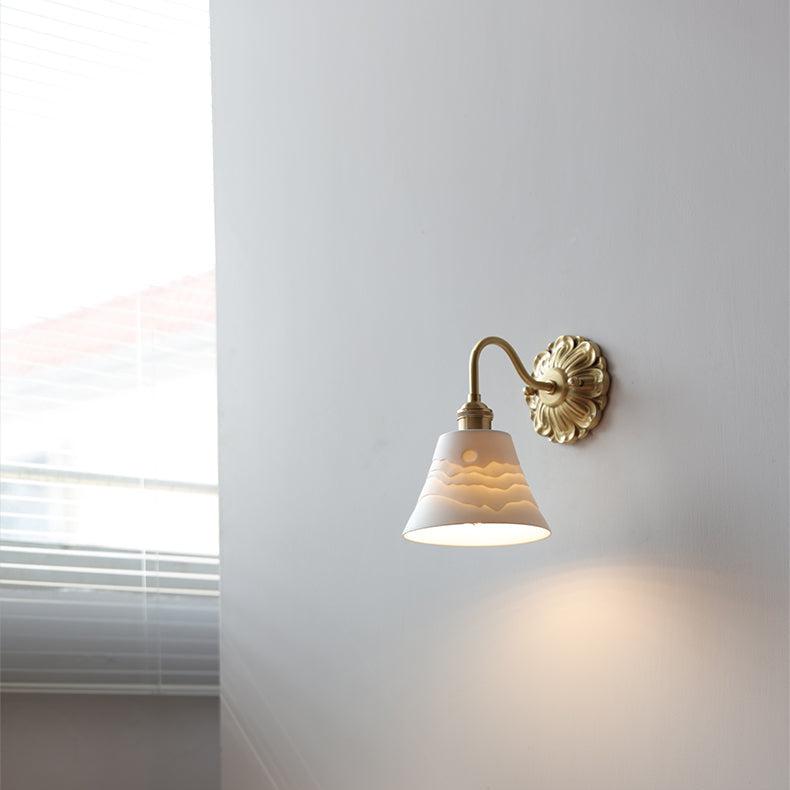 Navetti | Brass And Ceramic Wall Light For Elegant Interiors NALANI