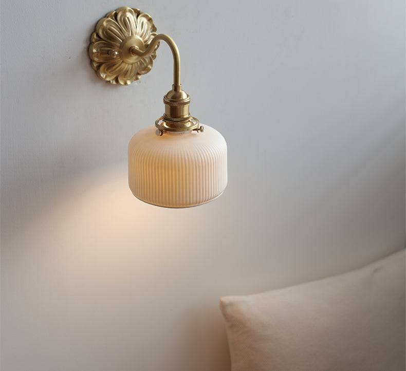 Navetti | Brass And Ceramic Wall Light For Elegant Interiors NALANI