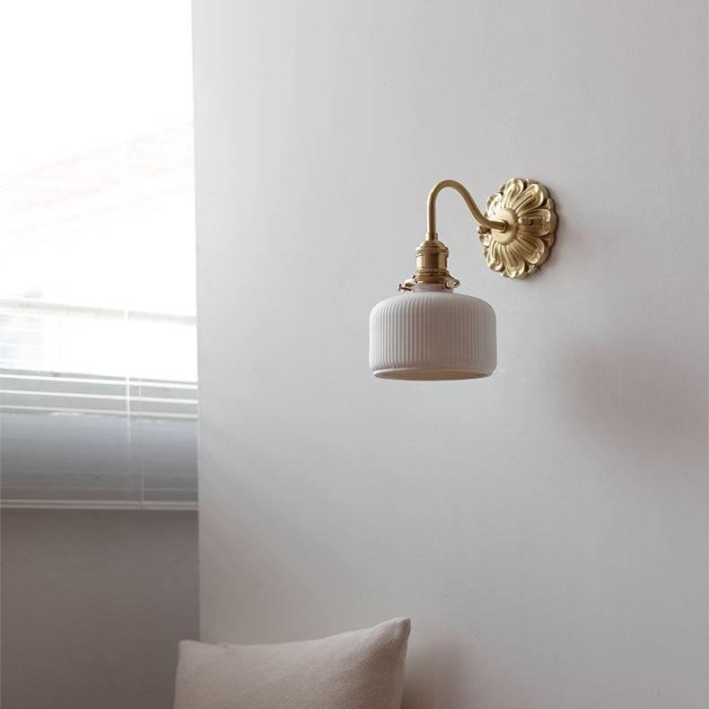 Navetti | Brass And Ceramic Wall Light For Elegant Interiors NALANI